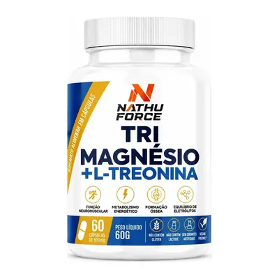 Pote de Tri Magnésio + L-treonina Nathu Force